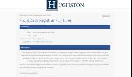 
							         Front Desk Registrar Full Time - Hughston Clinic - ApplicantStack								  
							    