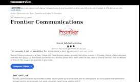 
							         Frontier Communications Reviews: What To Know | ConsumerAffairs								  
							    