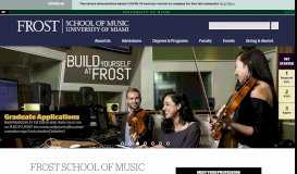 
							         Frost School of Music - University of Miami								  
							    