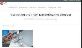 
							         Frustrating the Thief, Delighting the Shopper | MTI - Mobile Tech Inc.								  
							    