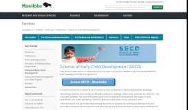 
							         fs - Science of Early Child Development - Province of Manitoba								  
							    