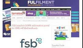 
							         FSB launches GDPR information portal for SMEs #FSBeDataReady ...								  
							    