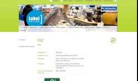 
							         FSC | LABEL-ONLINE - Das Portal mit Informationen und ...								  
							    