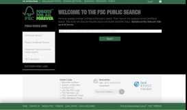 
							         FSC Public Search								  
							    