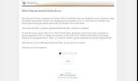 
							         FSCO's Pension Services Portal Survey								  
							    