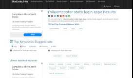 
							         Fsilearncenter state login aspx Results For Websites Listing								  
							    
