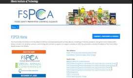
							         FSPCA Home | Institute for Food Safety and Health (IFSH) | Illinois ...								  
							    