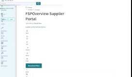 
							         FSPOverview Supplier Portal | Supply Chain | Business Process - Scribd								  
							    