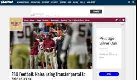 
							         FSU Football: Noles using transfer portal to bridge gaps - Chop Chat								  
							    