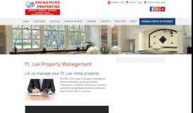 
							         Ft. Lee - Signature Property Management								  
							    