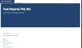 
							         Fuad Abujarad, PhD, MSc > Emergency Medicine | Yale School of ...								  
							    
