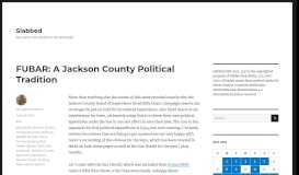 
							         FUBAR: A Jackson County Political Tradition - Slabbed								  
							    