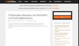 
							         FUDutsinMa Admission List 2018/2019 (1st, 2nd, 3rd, 4th Batch)								  
							    