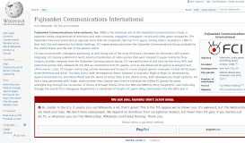 
							         Fujisankei Communications International - Wikipedia								  
							    