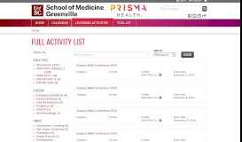 
							         Full Activity List | Page 8 | CME Learning Portal GHS USC SOMG								  
							    