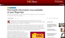 
							         Full health information now available at your fingertips - USC News								  
							    