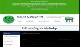 
							         Full-time Program Scholarship - Buckeye Career Center								  
							    