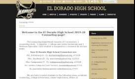 
							         Fullerton College – Counseling – El Dorado High School								  
							    