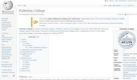 
							         Fullerton College - Wikipedia								  
							    