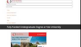 
							         Fully Funded Undergraduate Degree at Yale University - OYA School								  
							    