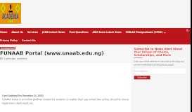 
							         FUNAAB Portal (www.unaab.edu.ng) | Academia Nigeria								  
							    