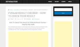 
							         FUNAAB RESULT CHECKER - HOW TO CHECK YOUR RESULT ...								  
							    