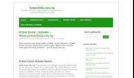 
							         FUNAI Portal / Website - Www.portal.funai.edu.ng - Schoolinfo.com.ng								  
							    