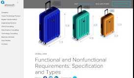 
							         Functional and Non-functional Requirements: Specification and Types								  
							    