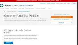 
							         Functional Medicine | Cleveland Clinic								  
							    