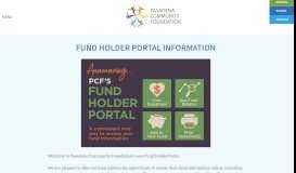 
							         Fund Holder Portal Information | Pasadena Community Foundation								  
							    