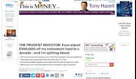 
							         Fund manager and platform fees ate £100k of my investments ...								  
							    