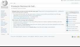 
							         Fundação Nacional do Índio - Wikipedia								  
							    