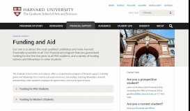 
							         Funding and Aid | Harvard University - The Graduate School of Arts ...								  
							    