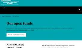 
							         Funding | Arts Council England								  
							    
