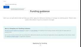 
							         Funding guidance | Wellcome								  
							    