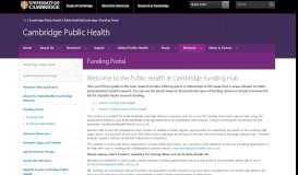 
							         Funding Portal - Cambridge Institute of Public Health								  
							    