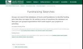 
							         Fundraising Searches - South Holland District Council								  
							    