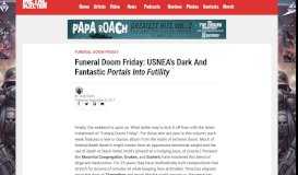 
							         Funeral Doom Friday: USNEA's Dark and Fantastic Portals Into Futility								  
							    