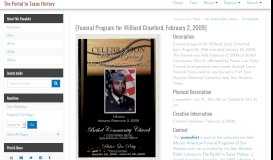 
							         [Funeral Program for Williard Crawford, February 2, 2009] - The Portal ...								  
							    