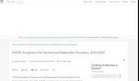 
							         FUOYE Acceptance Fee Payment and Registration Procedure, 2018 ...								  
							    