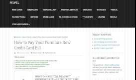 
							         Furniture Row Bill Pay | Hrsaccount.com/Furniturerow ...								  
							    