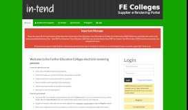 
							         Further Education Colleges Electronic Tendering Site - Home								  
							    