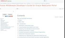
							         Fusion Middleware Developer's Guide for Oracle WebCenter Portal ...								  
							    