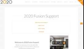 
							         Fusion Support - 2020 Spaces								  
							    