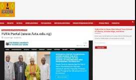 
							         FUTA Portal (www.futa.edu.ng) | Academia Nigeria								  
							    