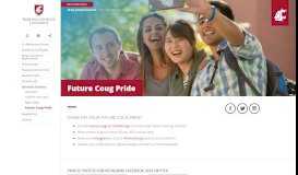 
							         Future Coug Pride | Admissions | Washington State University								  
							    