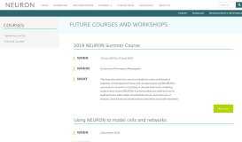 
							         Future courses and workshops | NEURON								  
							    