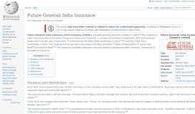 
							         Future Generali India Insurance - Wikipedia								  
							    