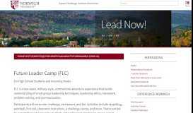 
							         Future Leader Camp - Norwich University								  
							    