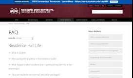 
							         Future Resident FAQs - Mississippi State Housing and Residence Life								  
							    